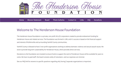 Desktop Screenshot of hendersonhousefoundation.org