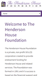 Mobile Screenshot of hendersonhousefoundation.org