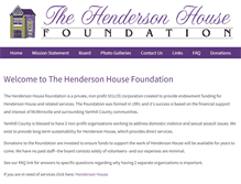 Tablet Screenshot of hendersonhousefoundation.org